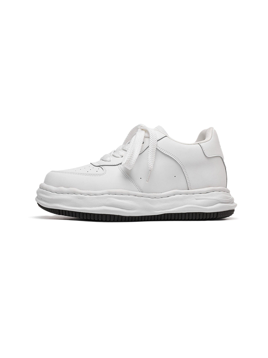 Paneled Upper Wavy Sole Chunky Sneakers
