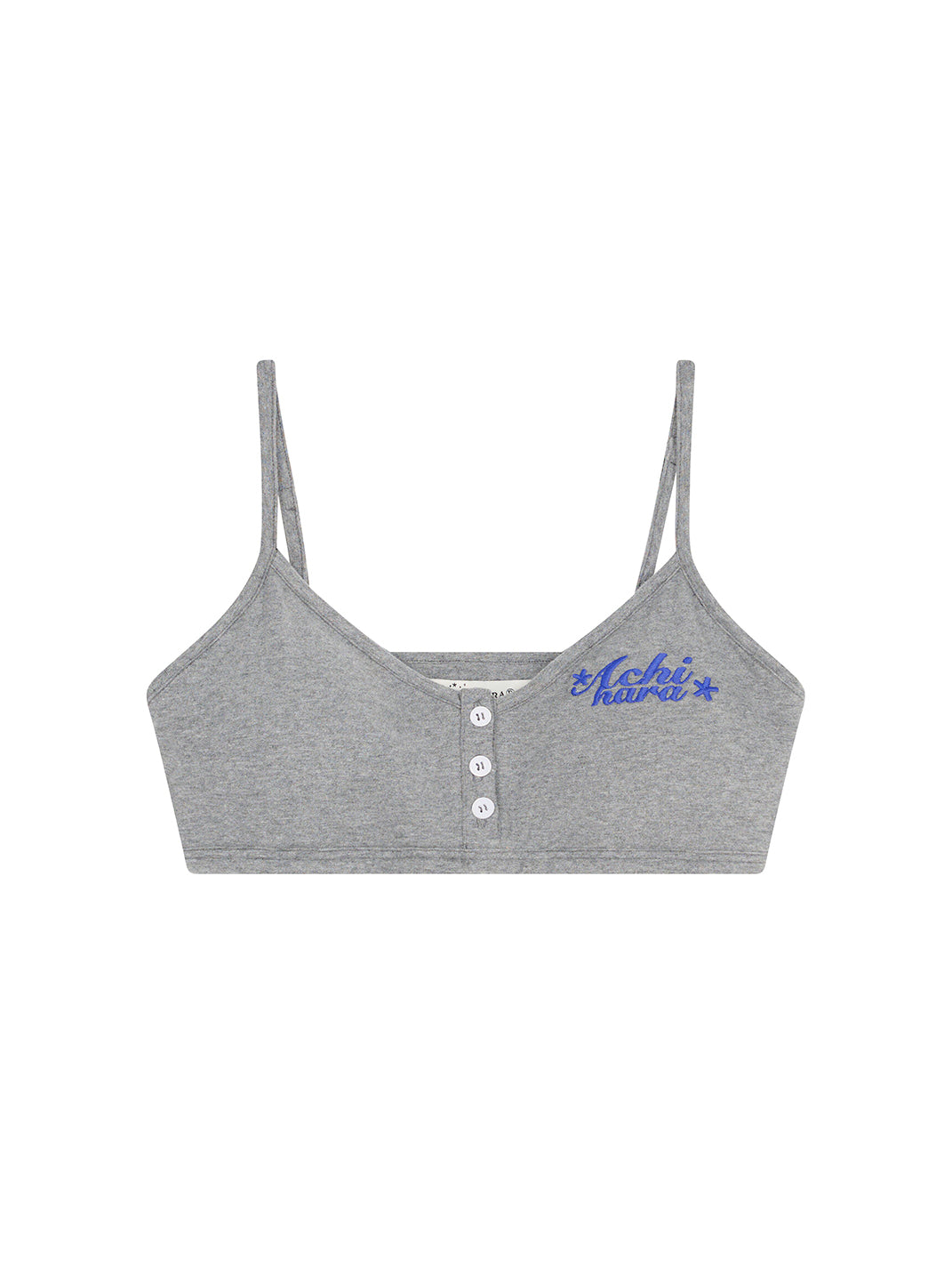 Letter-Embroidered Cropped Cami Top