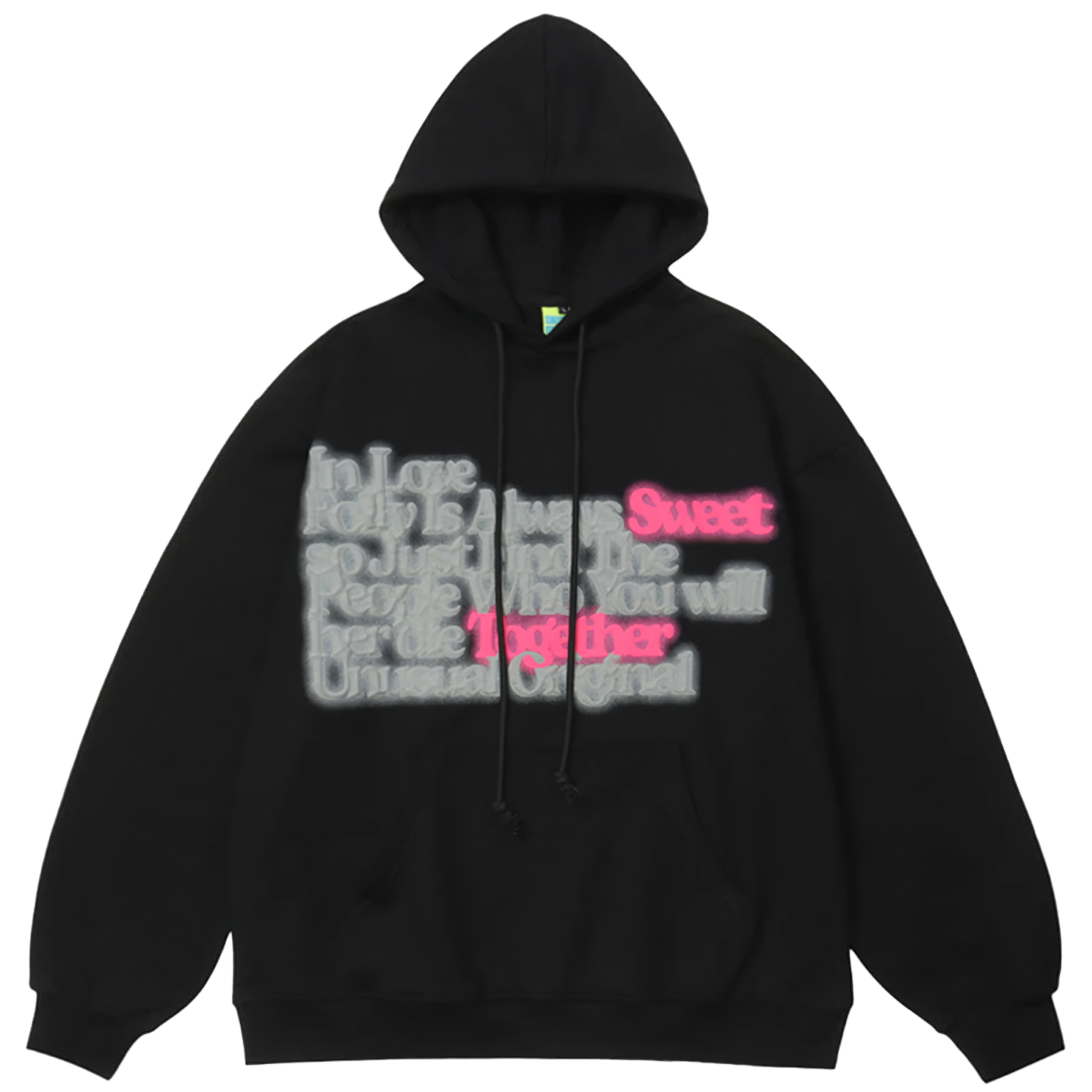 Neon Haze Poetic Hoodie