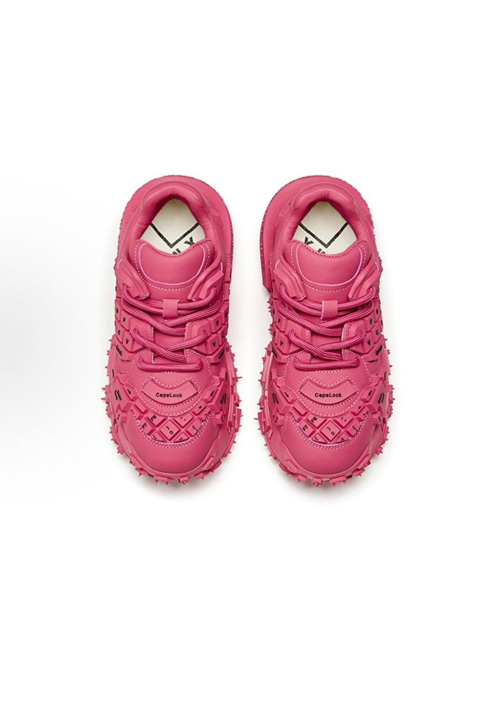 Pink and Red Chunky Keyboard Dad Sneakers