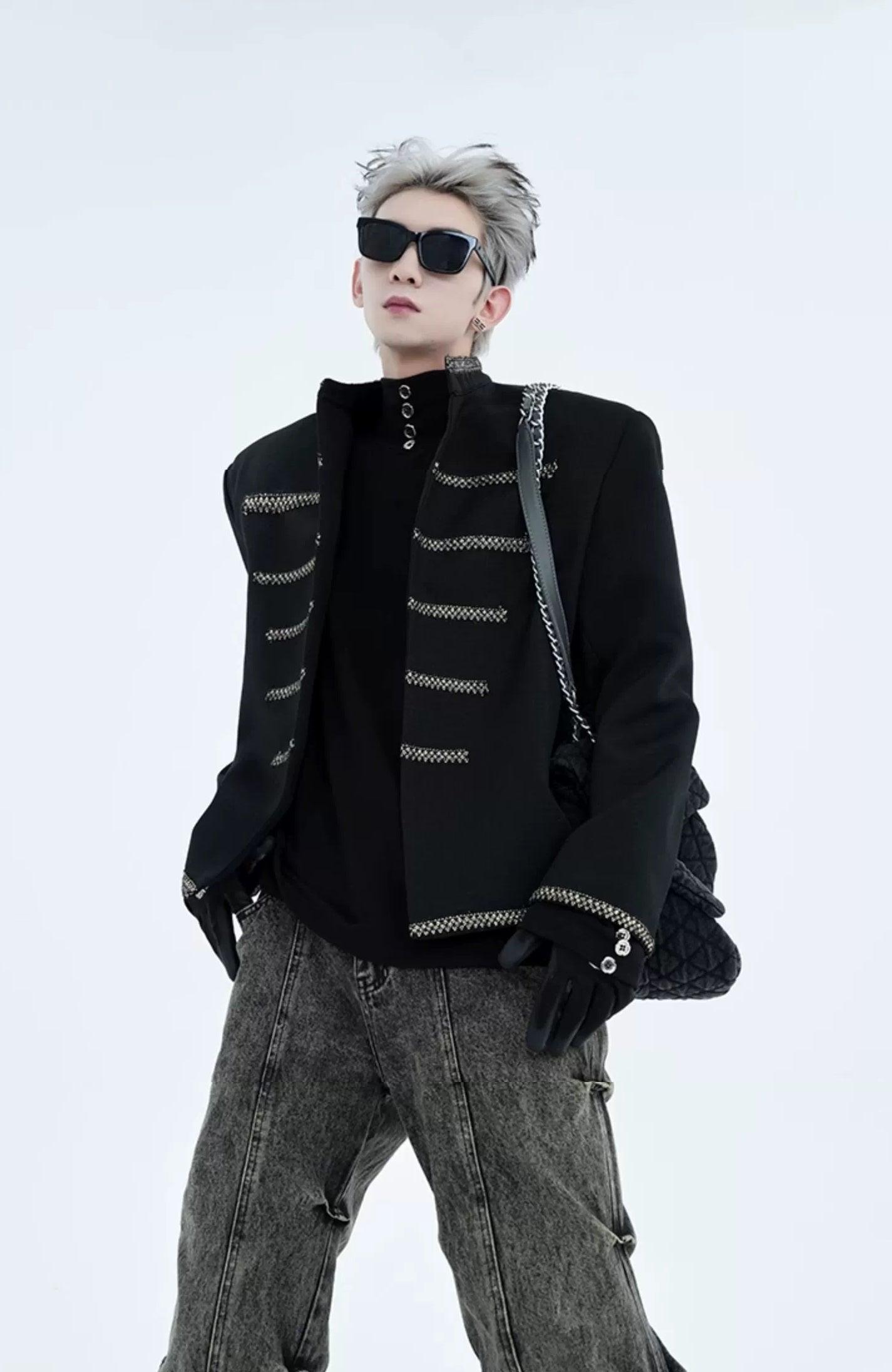 Military Chain Trim Jacket
