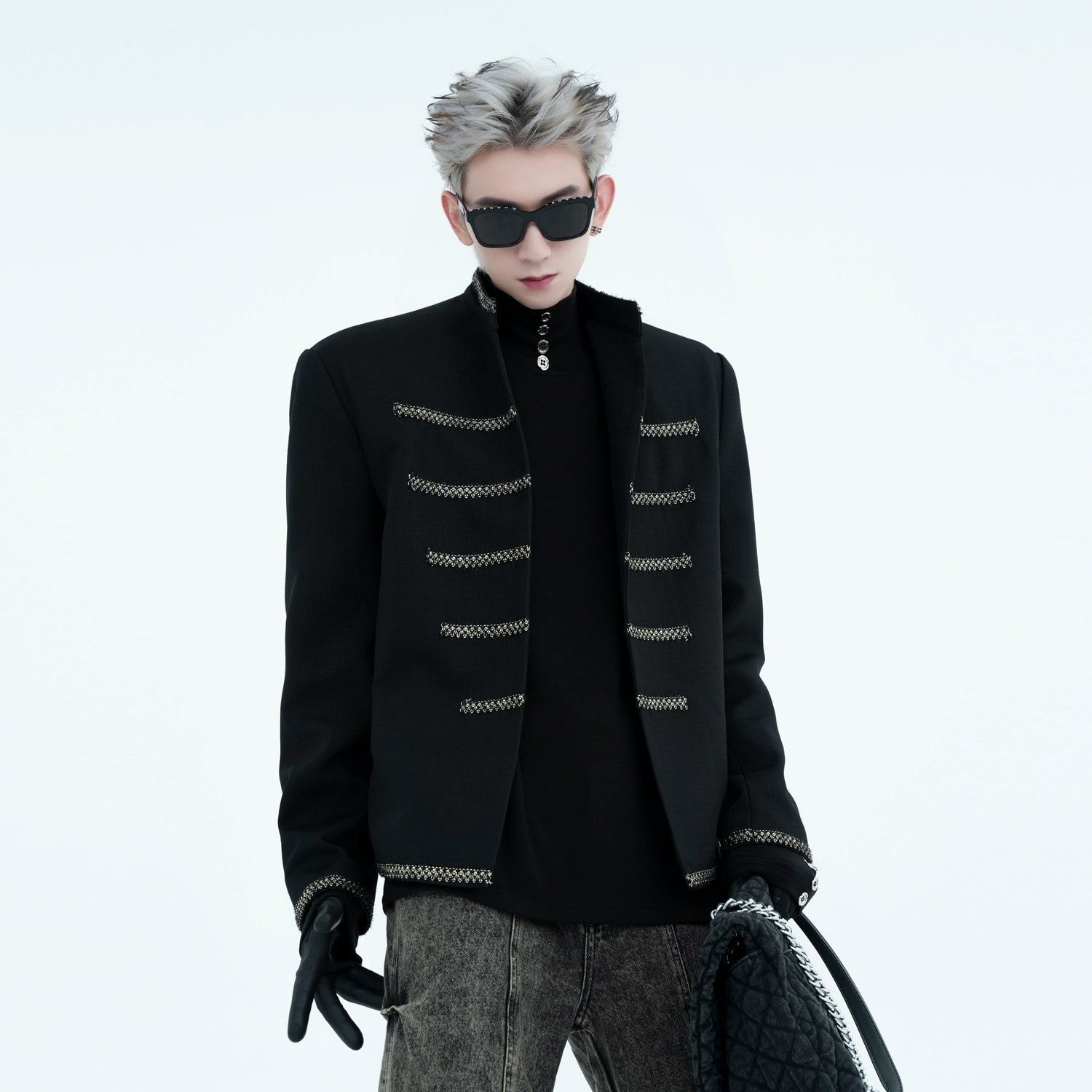 Military Chain Trim Jacket