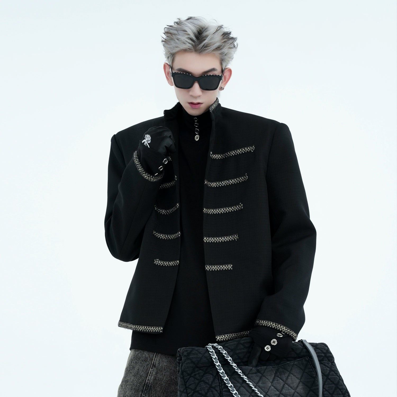 Military Chain Trim Jacket