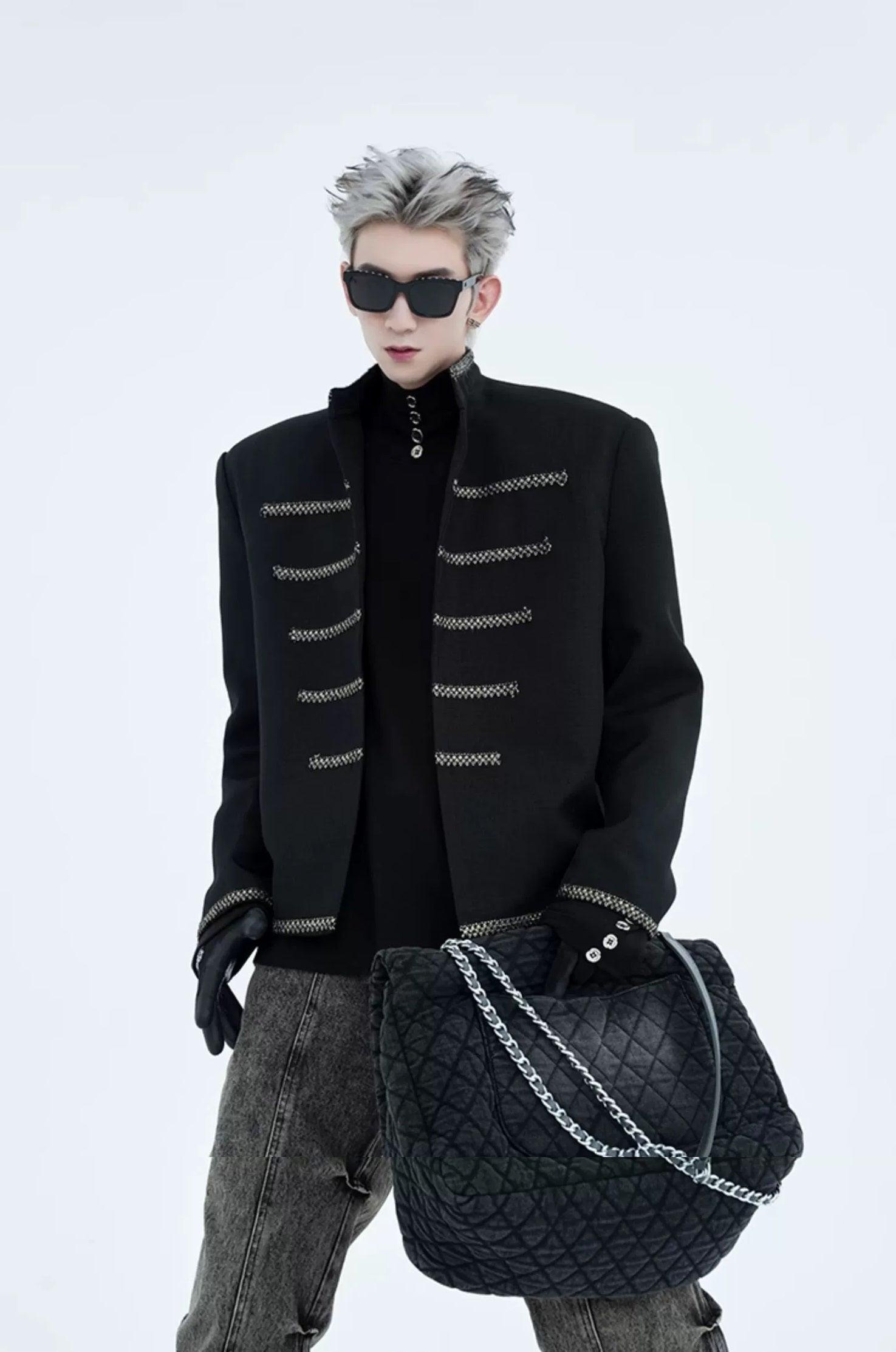 Military Chain Trim Jacket