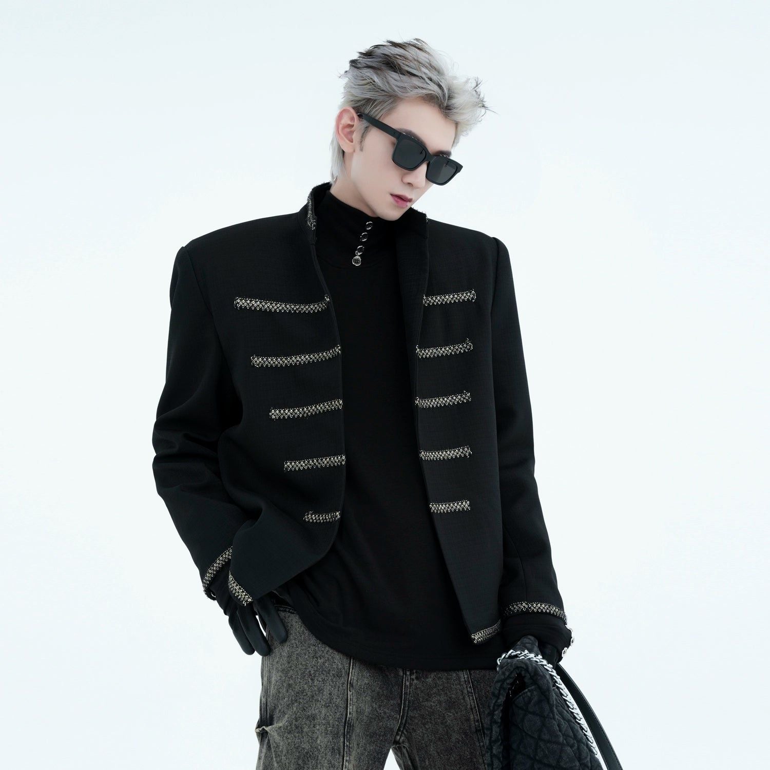 Military Chain Trim Jacket