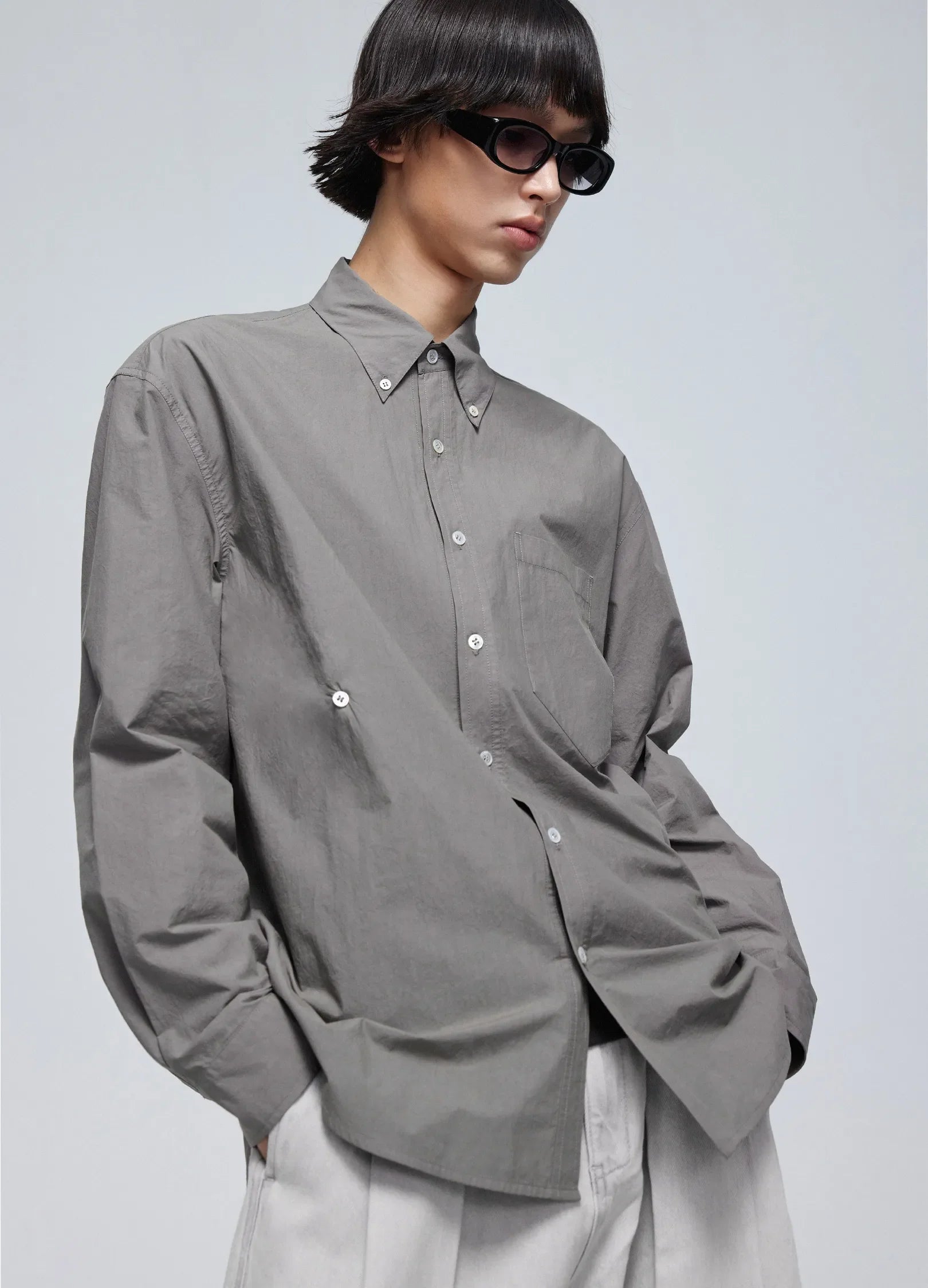 Classic Side Button Oxford Shirt