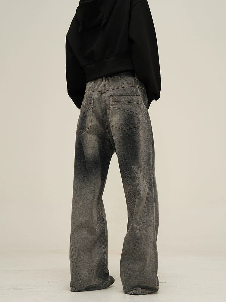 Classic Fit Straight Denim Jeans - chiclara