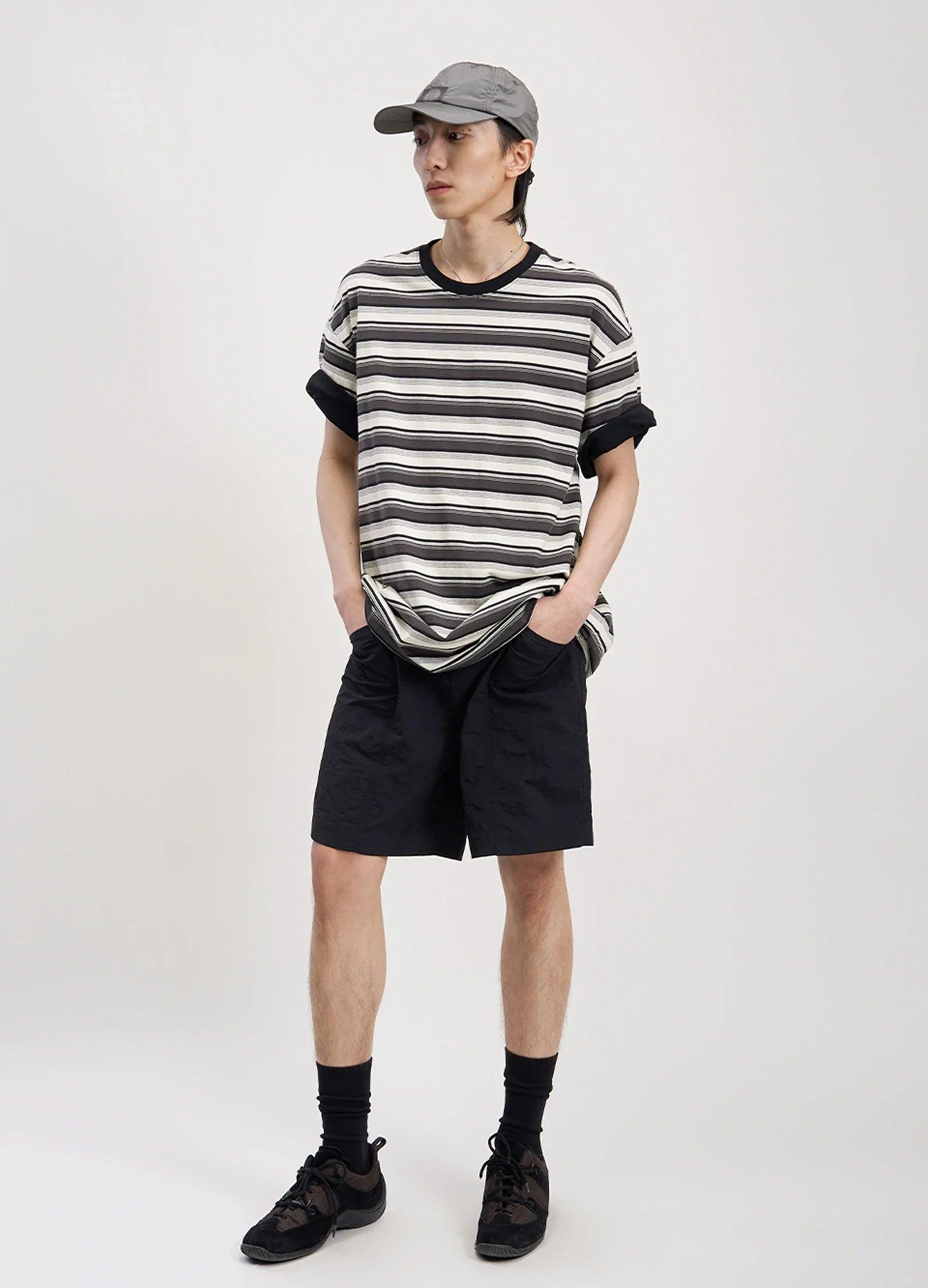 Chic Striped Unisex Tee - chiclara