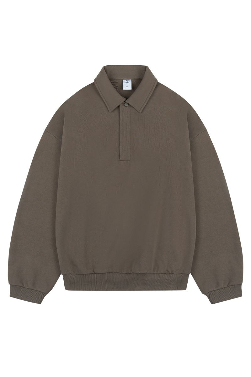 Long Sleeve Polo Sweater - chiclara