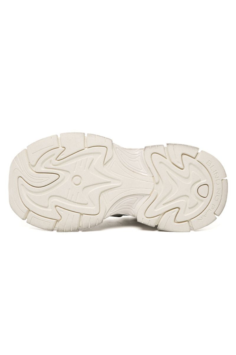 Triple White Chunky Mesh Sneakers