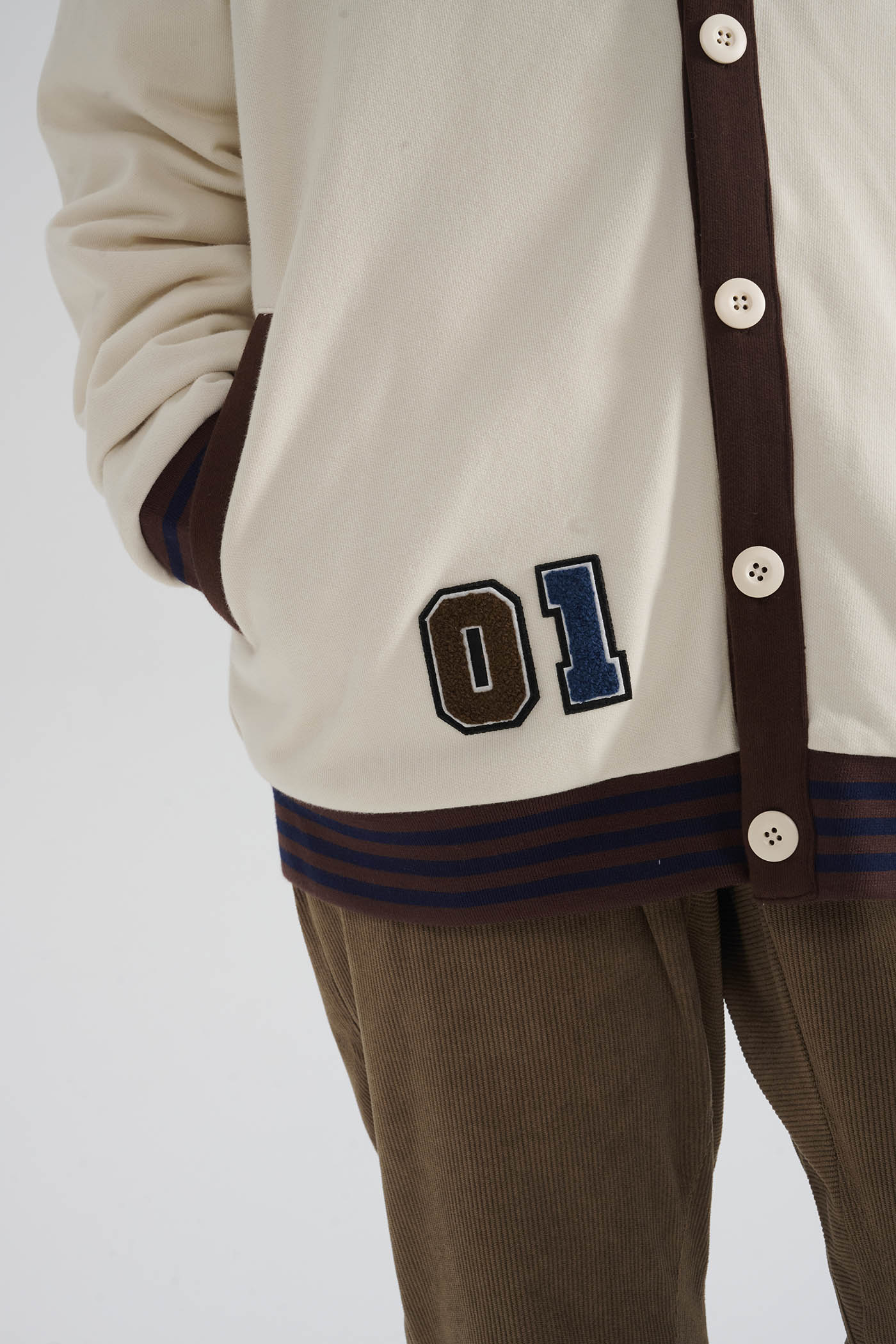 Navy Varsity Sheep Cardigan