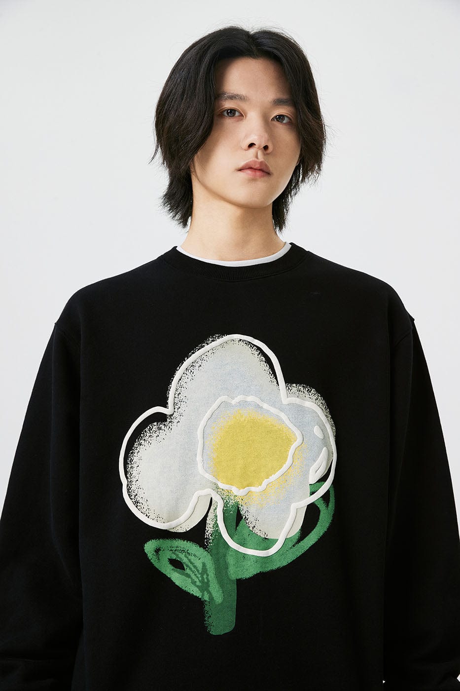 Flower Print Sweatshirt