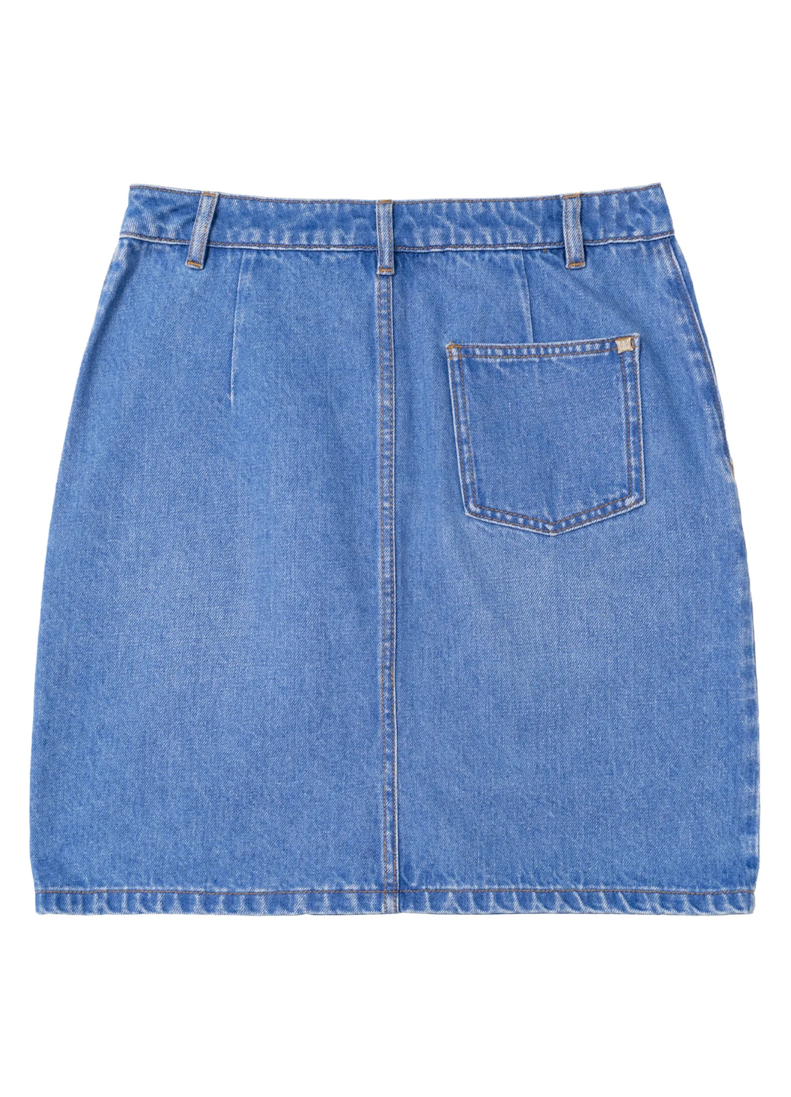 Washed Denim Miniskirt