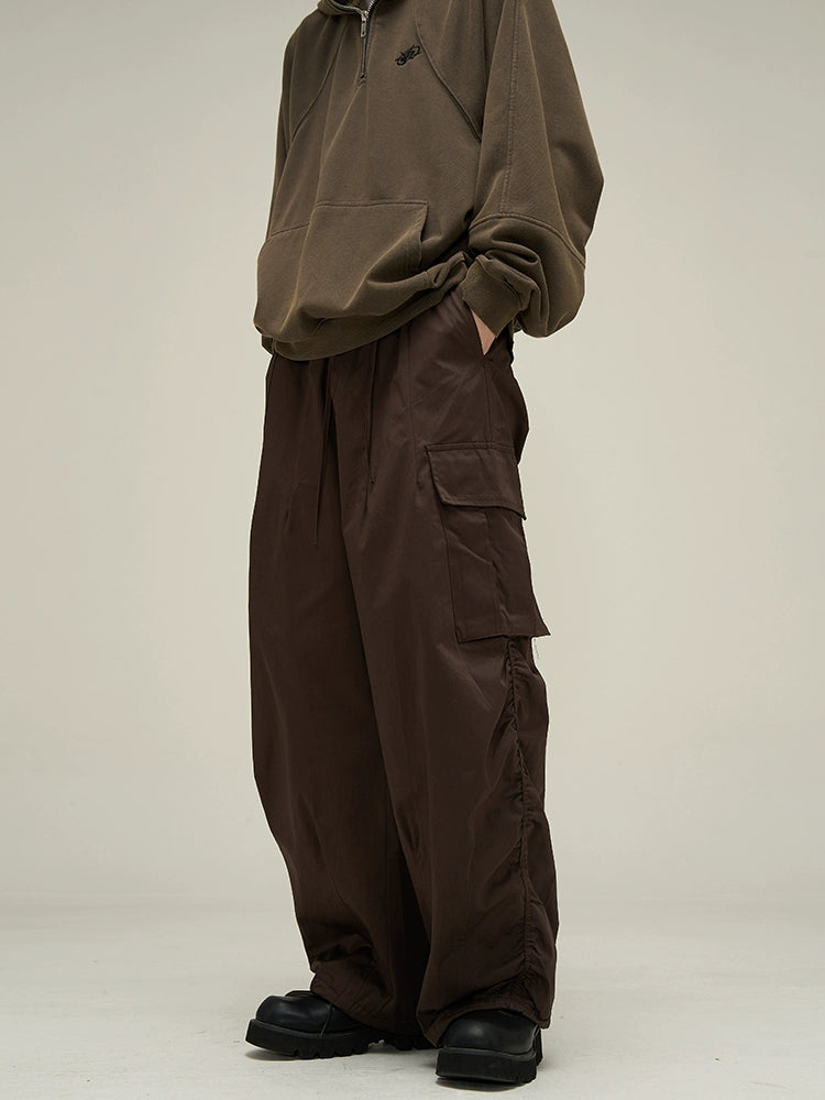 Utility Wide-Leg Cargo Pants - chiclara