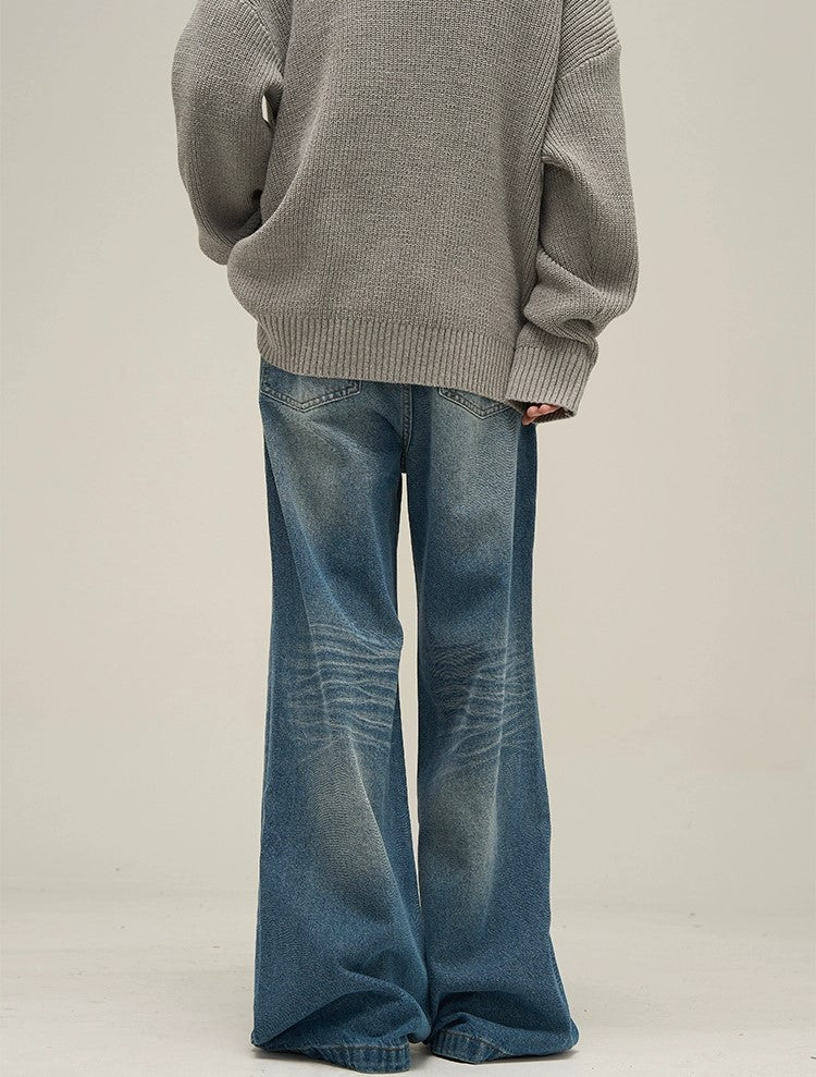 Vintage Wide-Leg Denim Jeans - chiclara