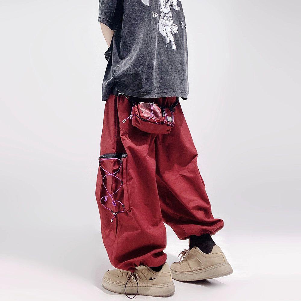 Noir Laced Cargo Pants