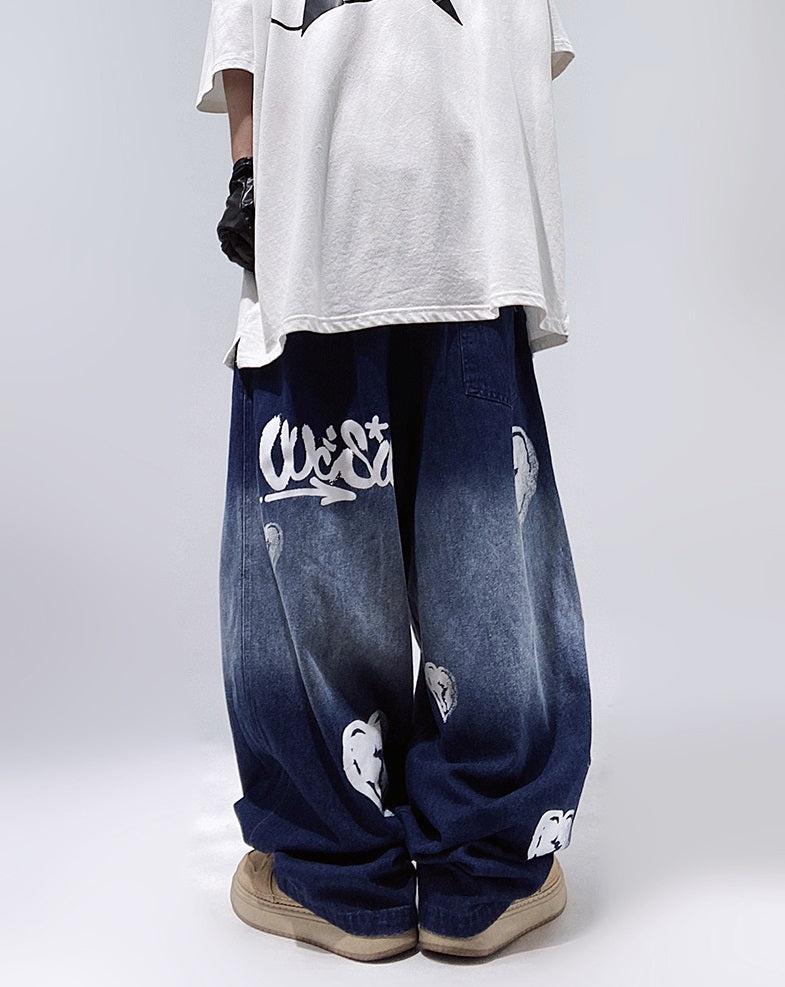 Graffiti Baggy Denim Jeans