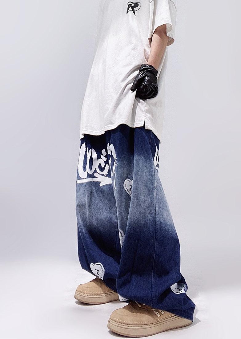 Graffiti Baggy Denim Jeans