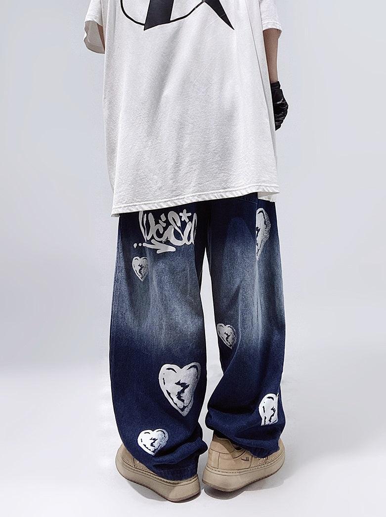 Graffiti Baggy Denim Jeans