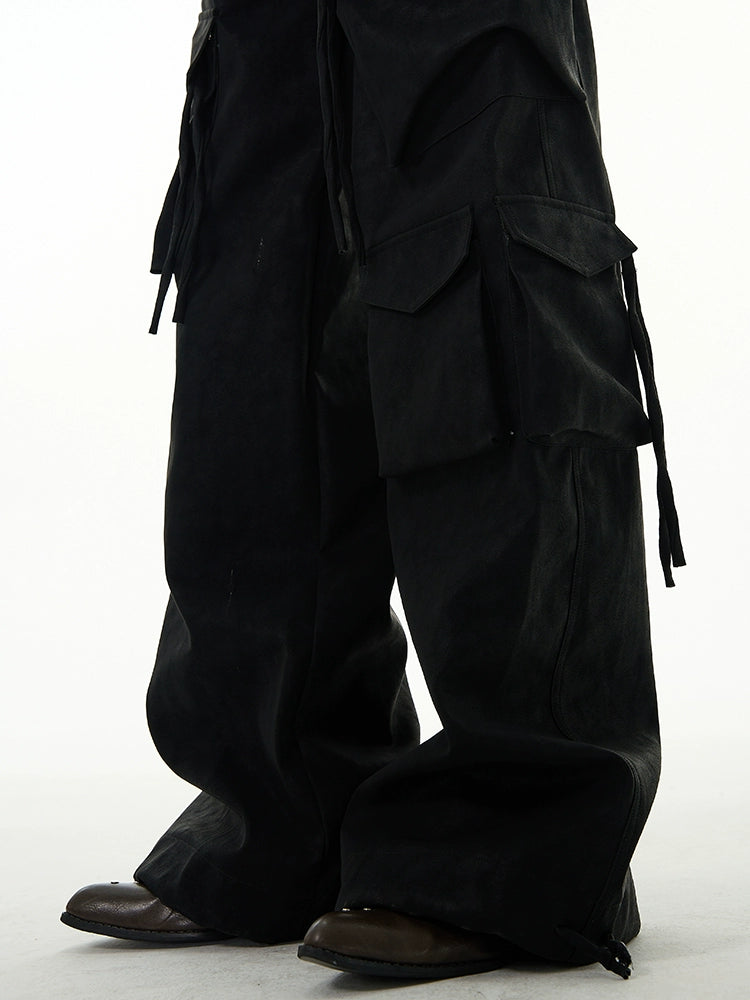 Modern Utility Wide-Leg Workwear Pants - chiclara