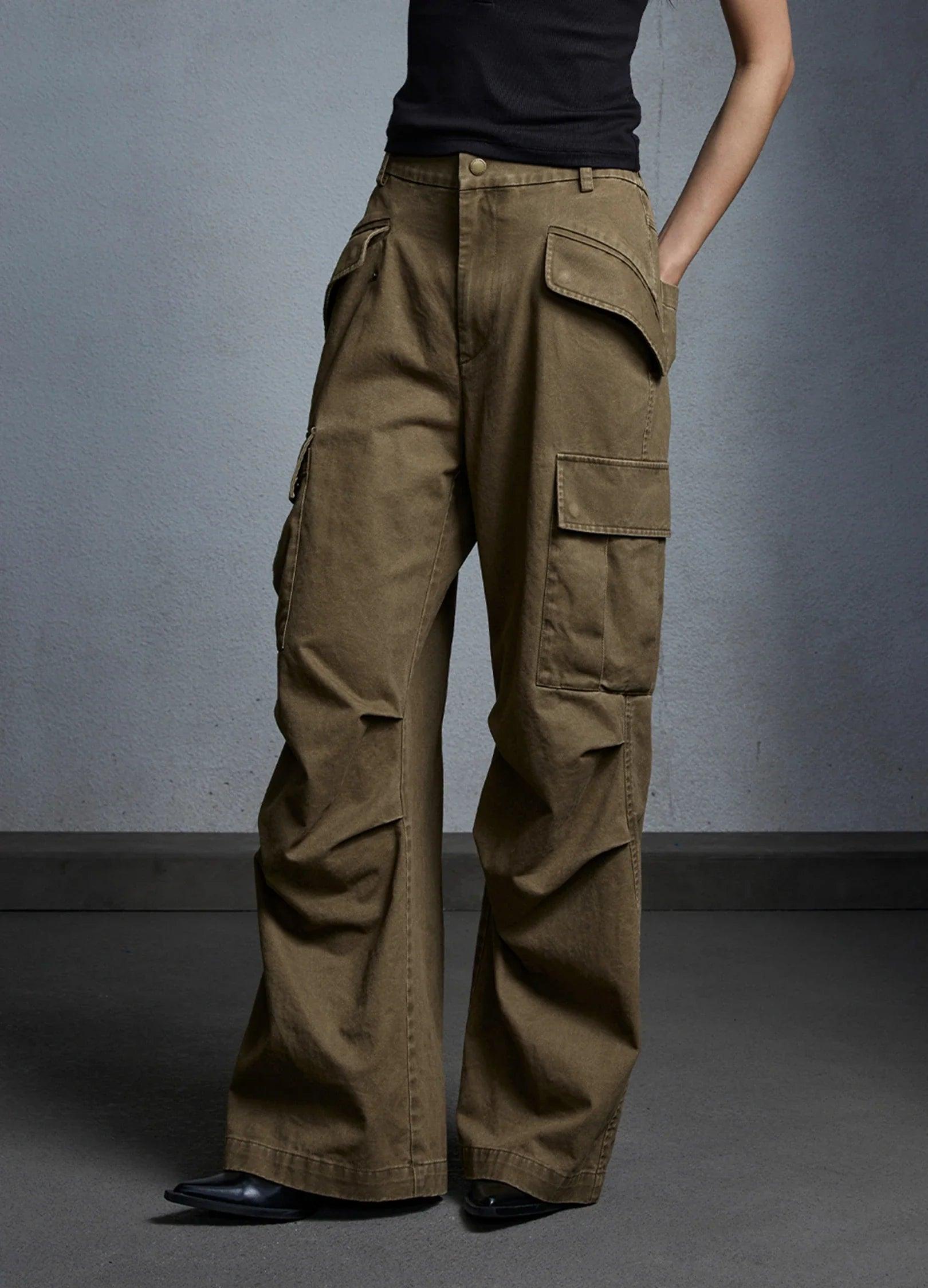 Wide Cargo Trousers