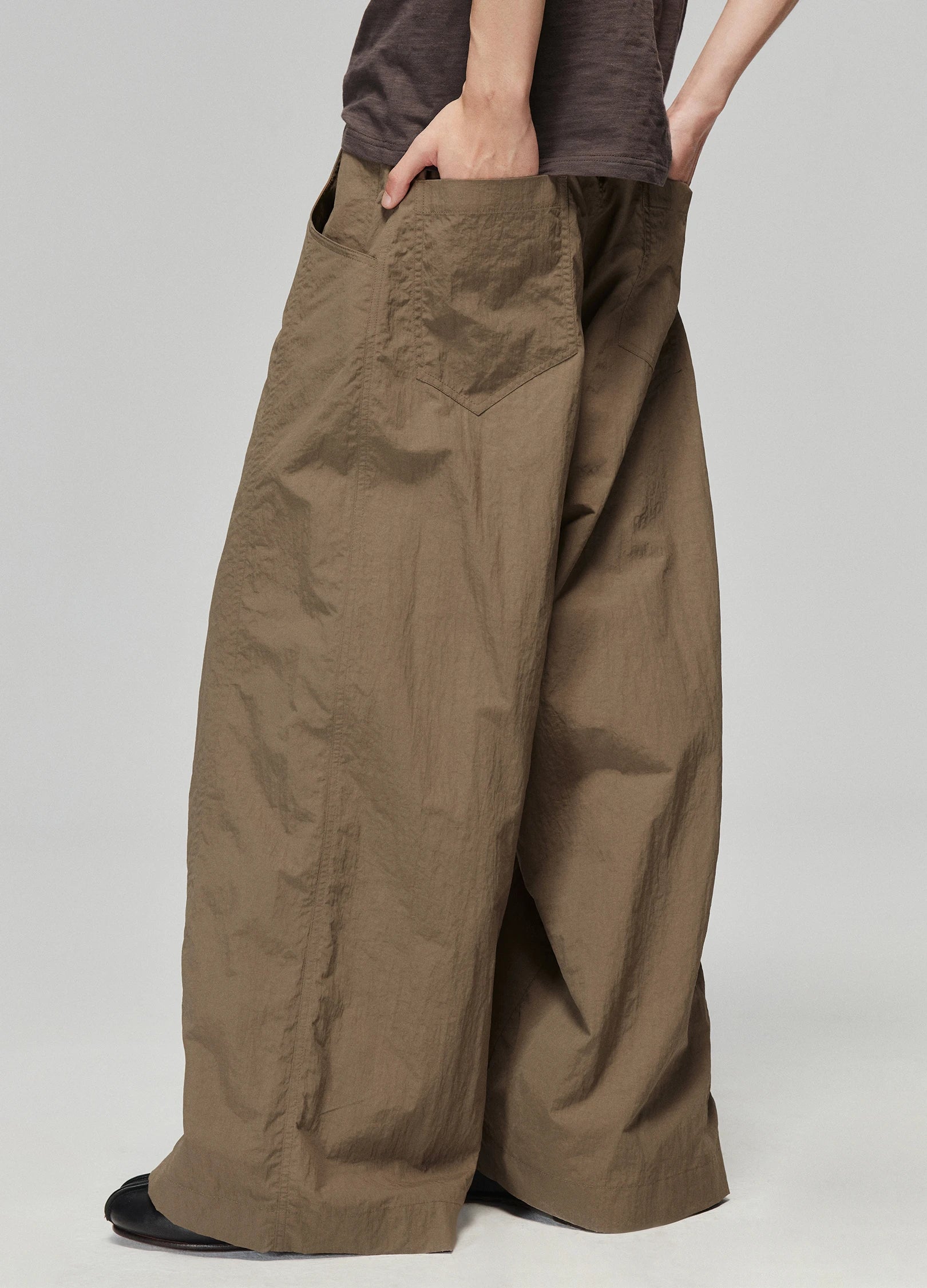 Tie Belt Wide-Leg Pants