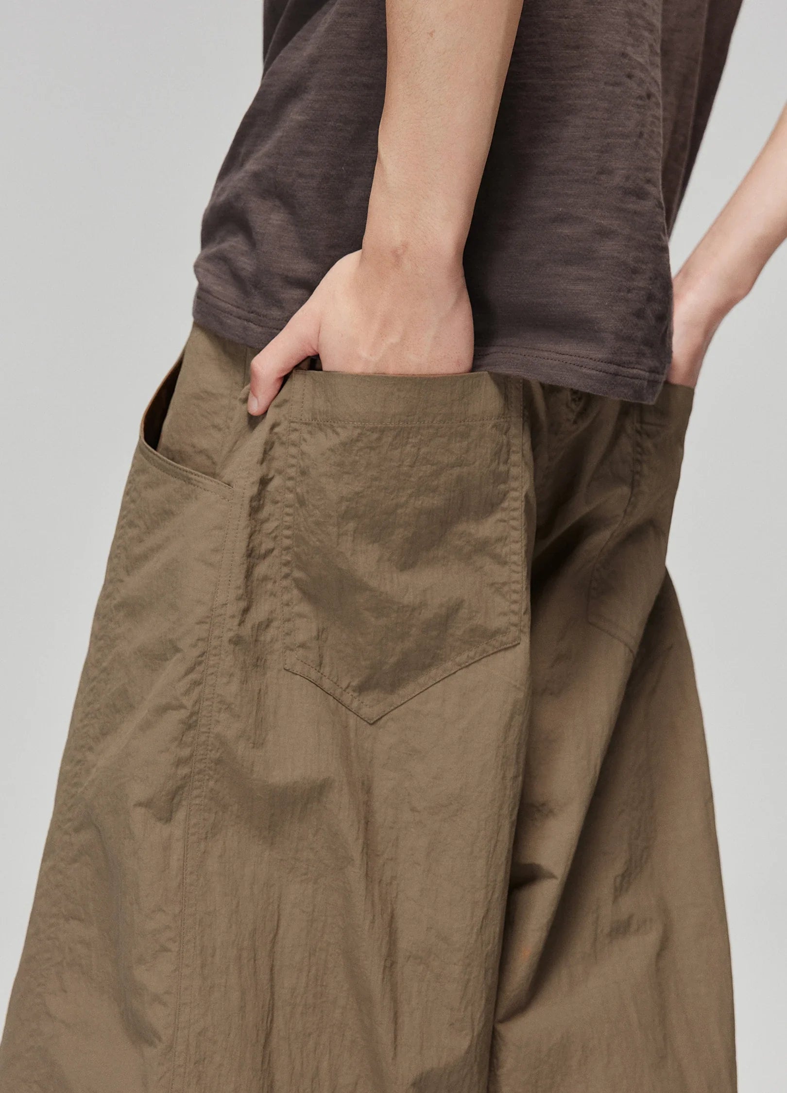 Tie Belt Wide-Leg Pants