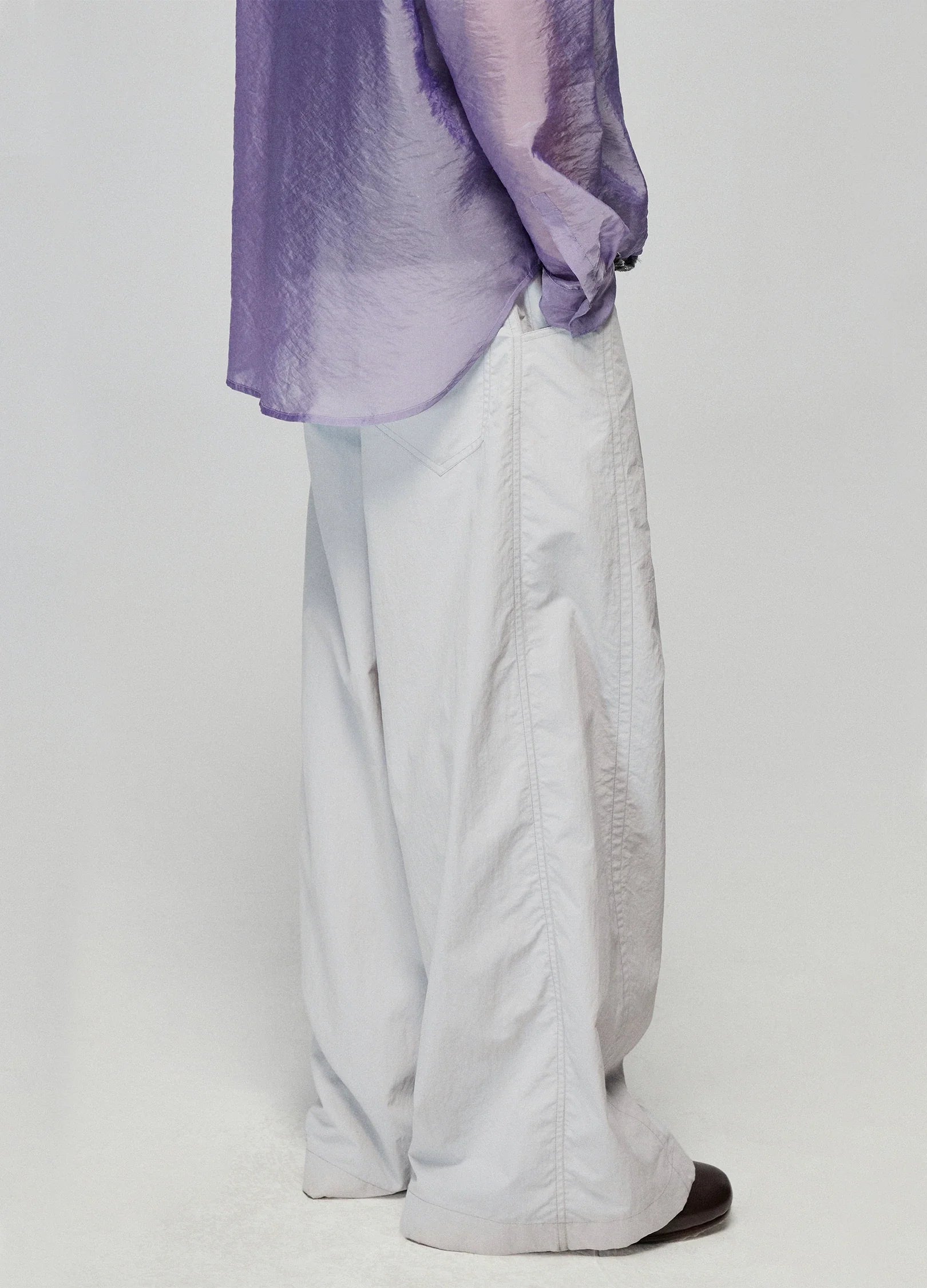 Tie Belt Wide-Leg Pants