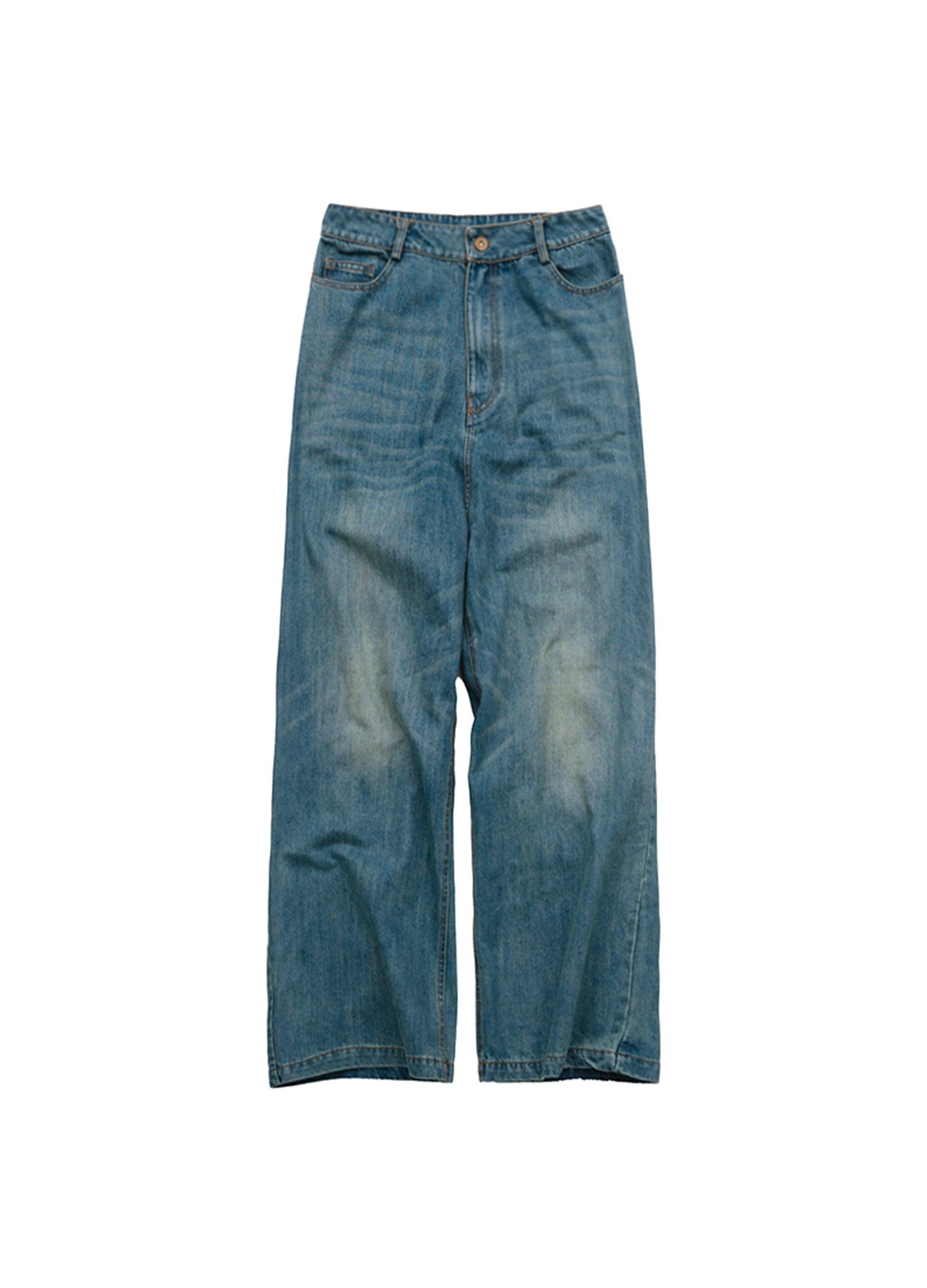 Vintage-Inspired Unisex Low-Waisted Washed Jeans - chiclara