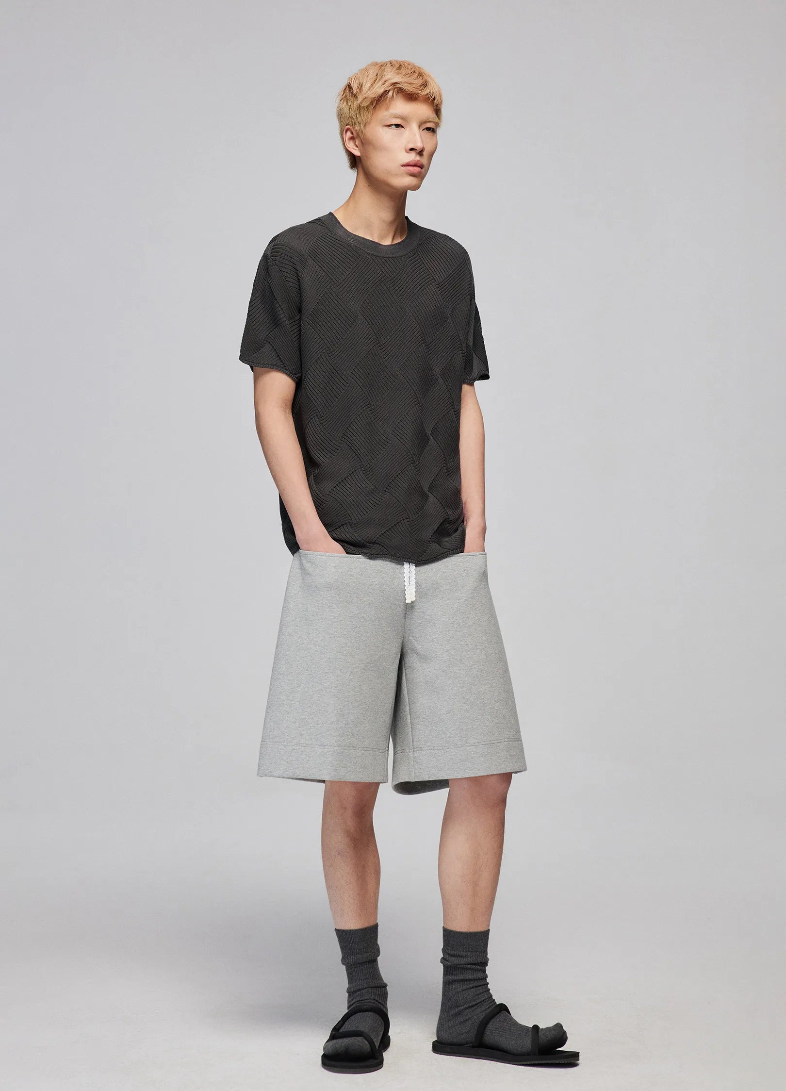 Textured Diamond Pattern Tee