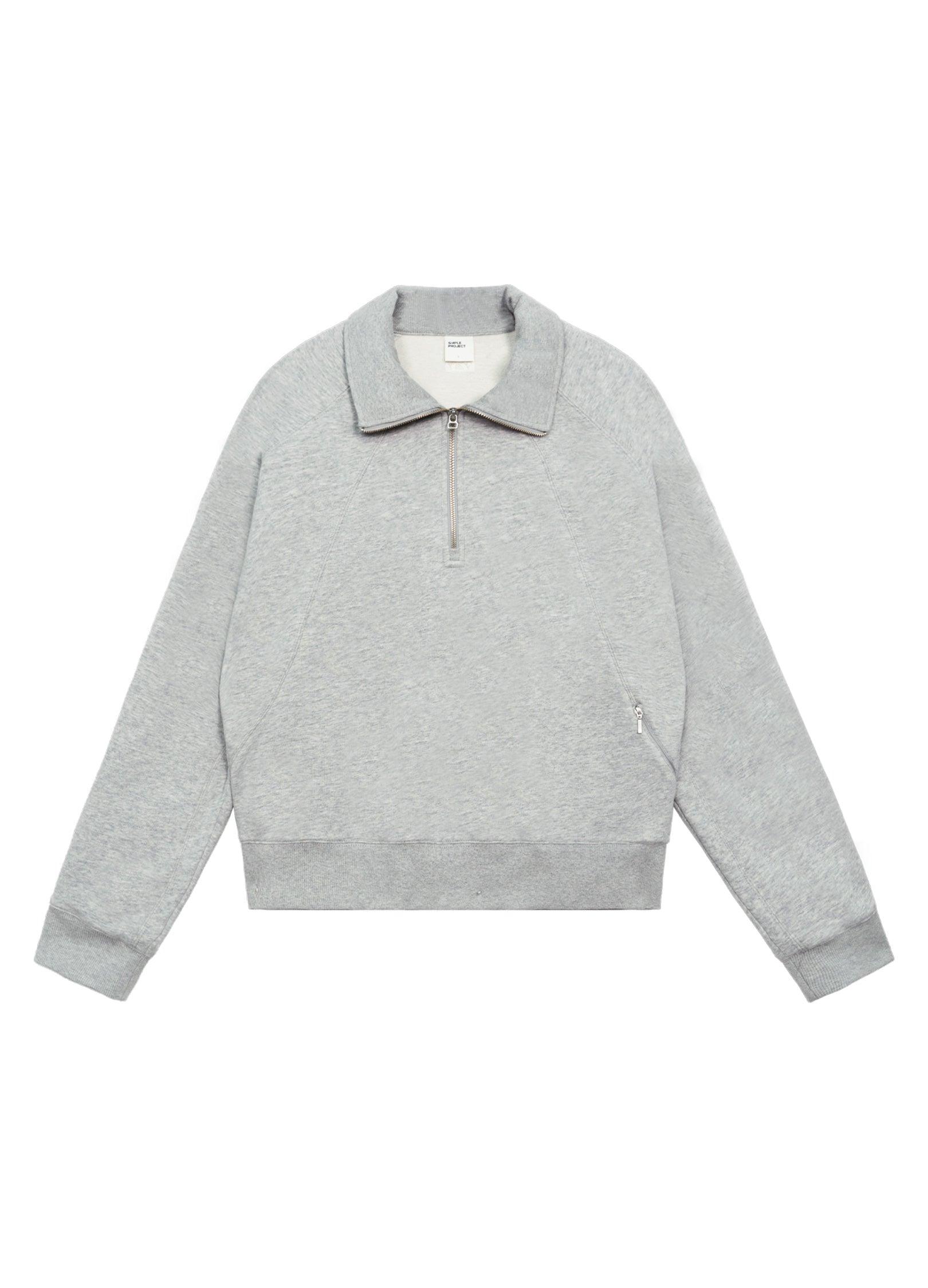 Versatile Zip-up Stand Collar Sweater - chiclara