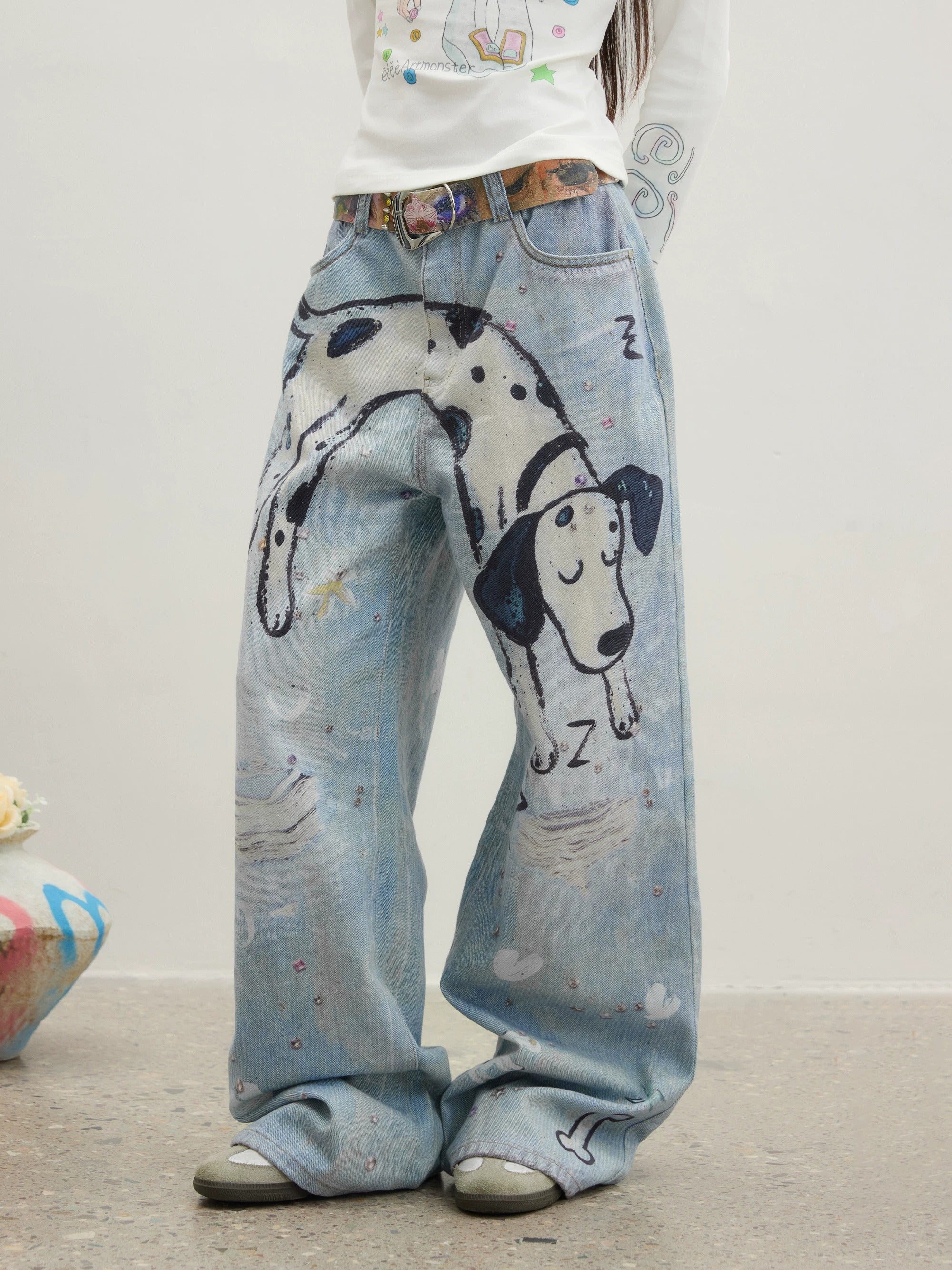 Dalmatian Dream Straight-Leg Jeans