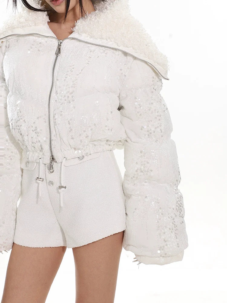 Sequin Puffer Jacket