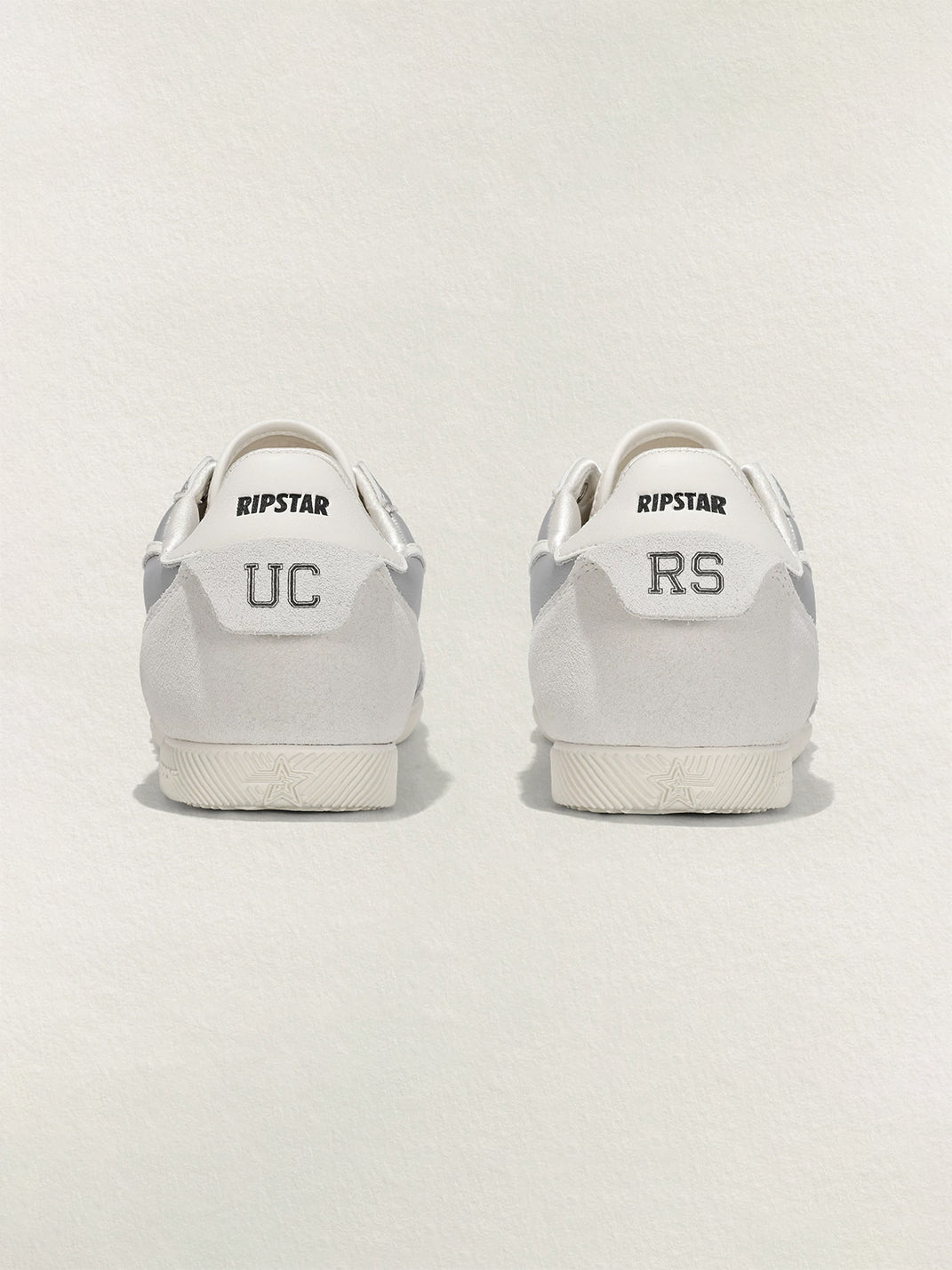 Soft-Silver Star-Panel Low-Profile Sneakers - view 6
