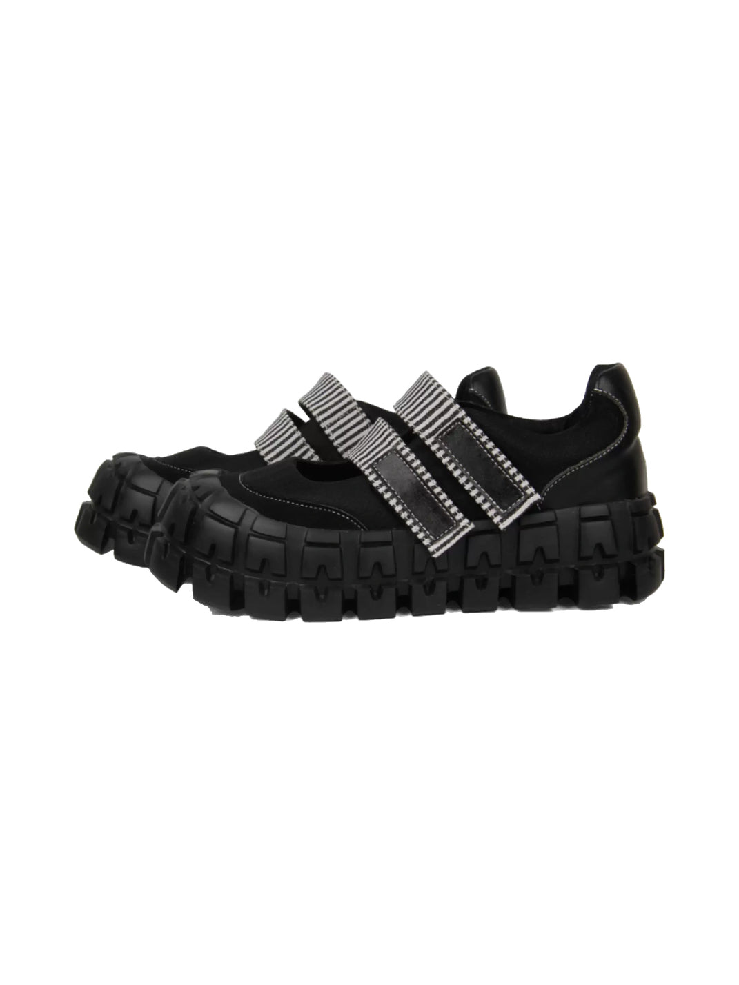 Striped Double-Strap Platform Mary Janes - view 6