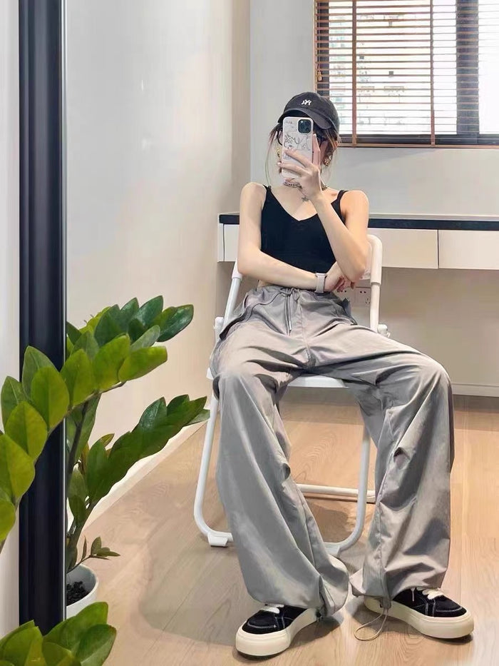 WIDE LEG TROUSER WITH FRONT POCKETS ARTESANIA MANIA