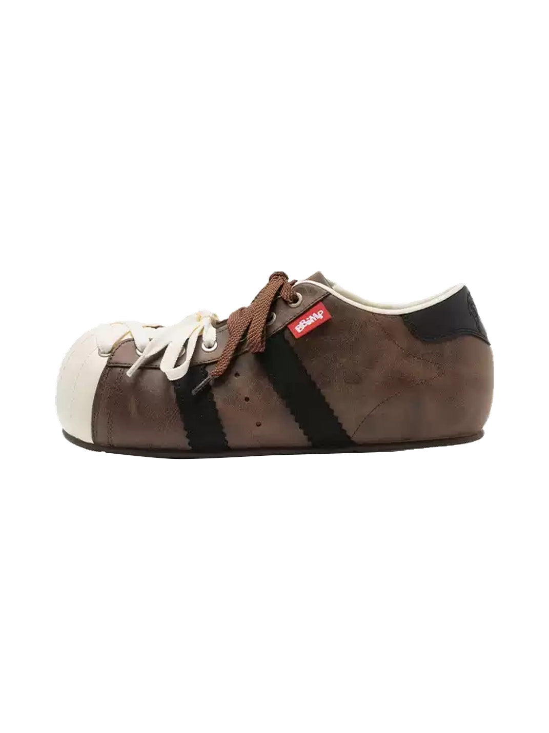 Brown Shell-Toe Low-Top Skate Sneakers - view 1
