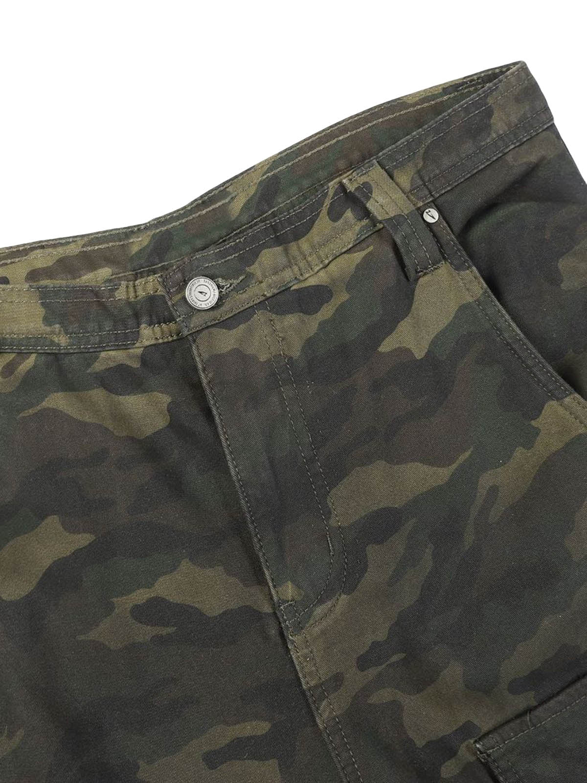 Camo Wide-Leg Cargo Overalls - Streetwear Style