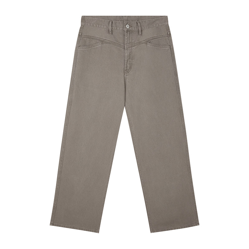 Trendy Washed Split Work Pants - chiclara