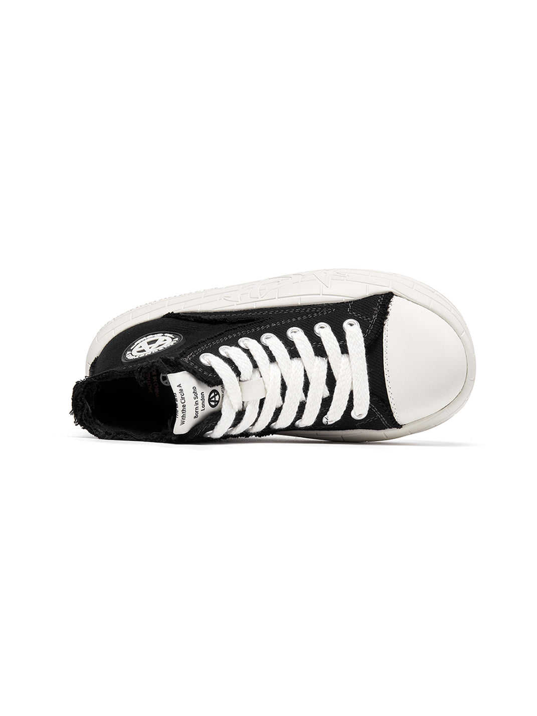Two-Tone Platform Canvas High-Top Sneakers - View 15