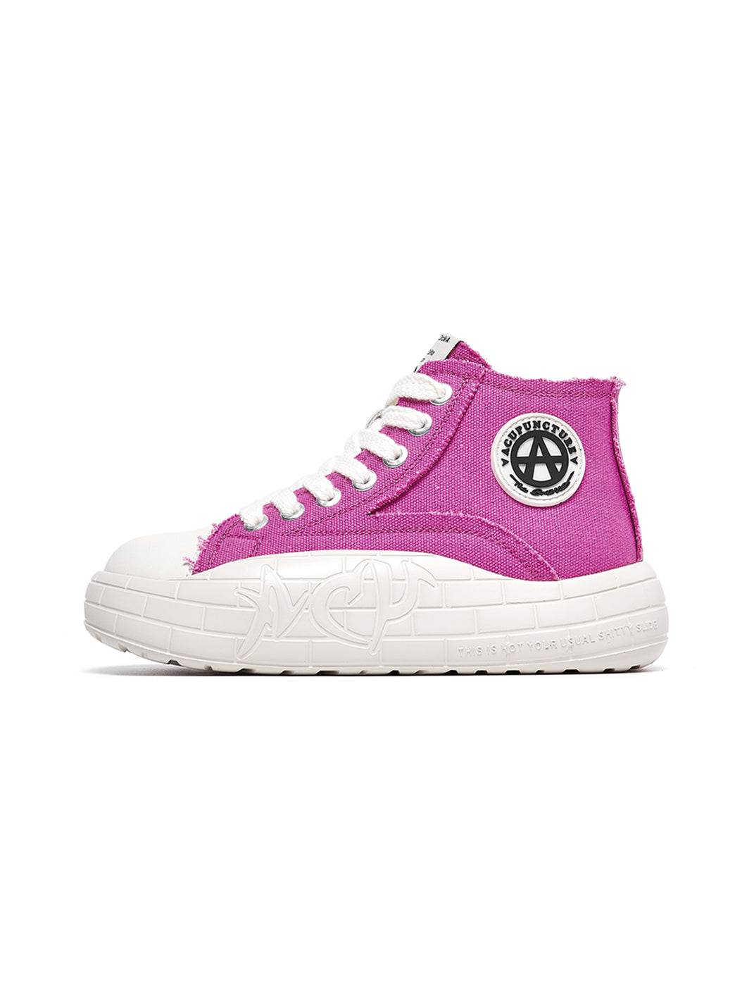 Two-Tone Platform Canvas High-Top Sneakers - View 17