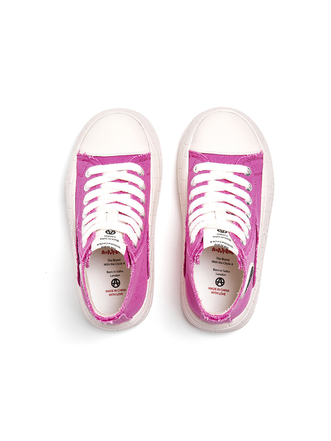 Two-Tone Platform Canvas High-Top Sneakers - View 25
