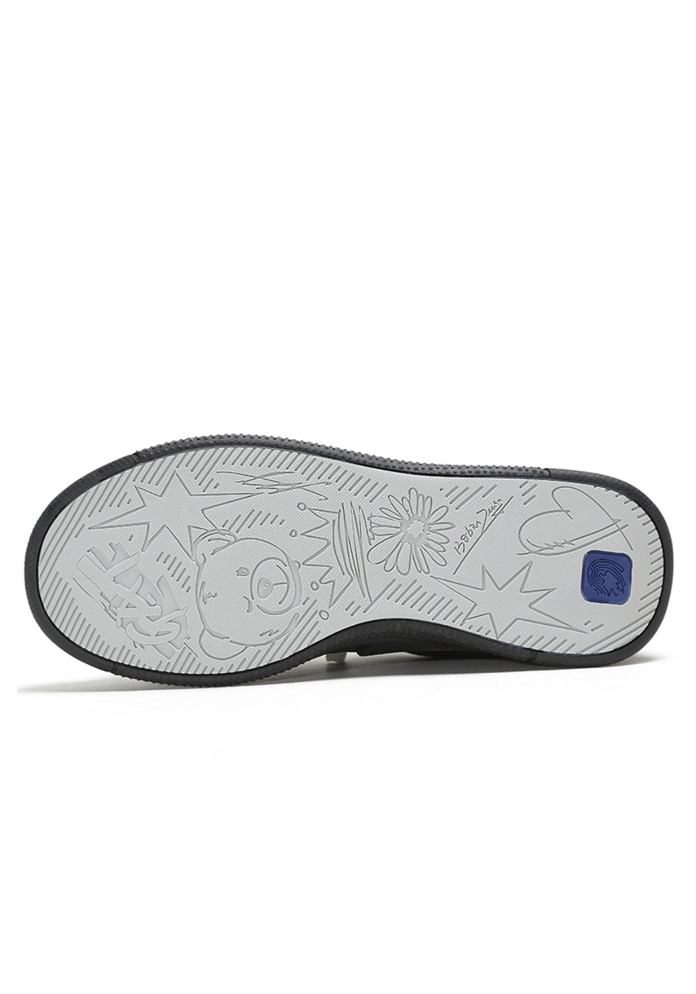 Solar-Applique Leather Court Sneakers - View 9