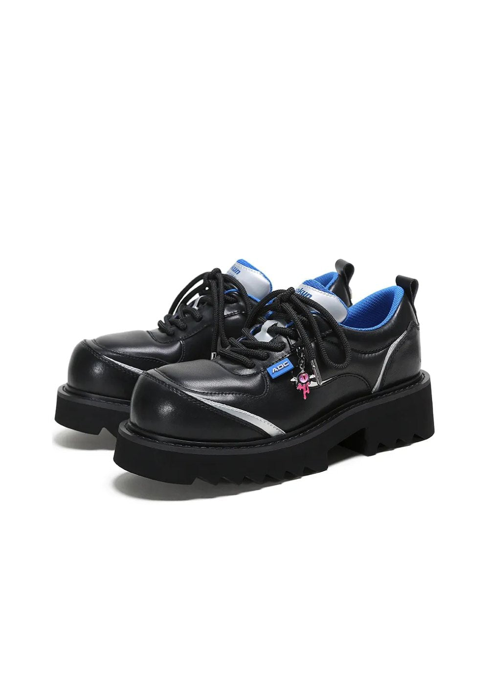 Metallic Stardust Lug-Sole Derby Shoes - View 4