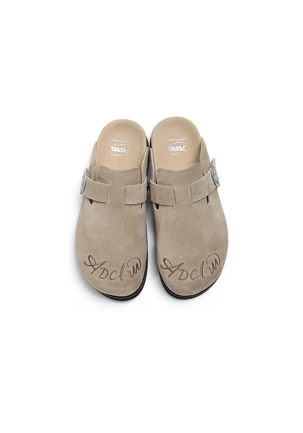 Solar-Buckle Suede Comfort Slides - View 5