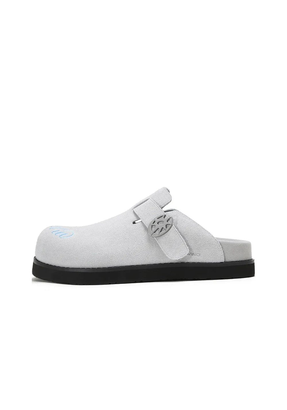 Solar-Buckle Suede Comfort Slides - View 8