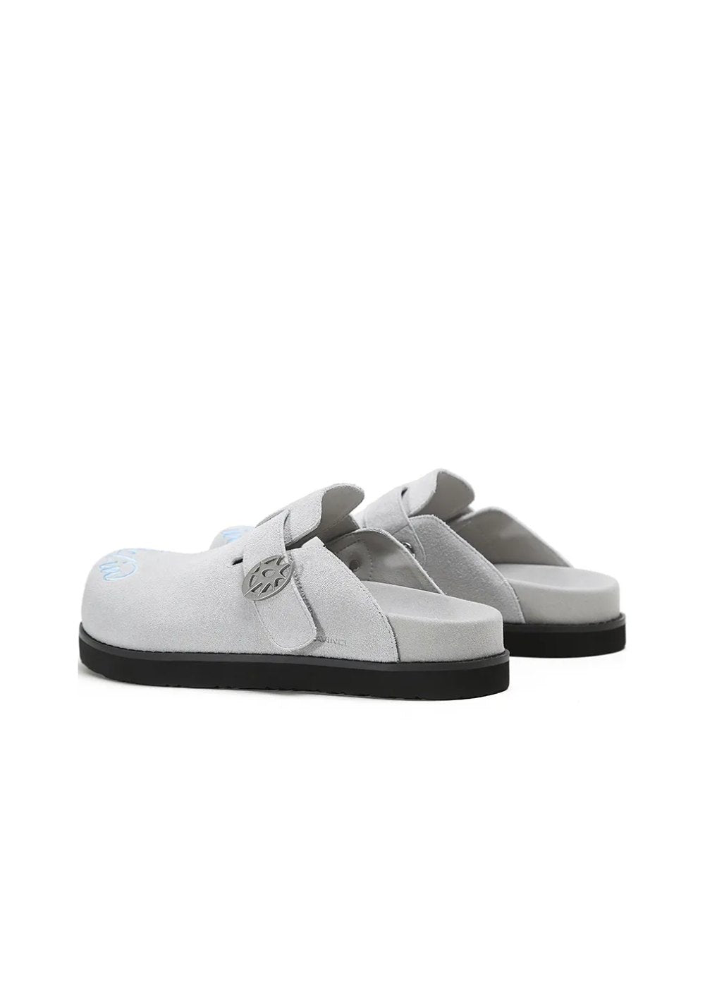 Solar-Buckle Suede Comfort Slides - View 10