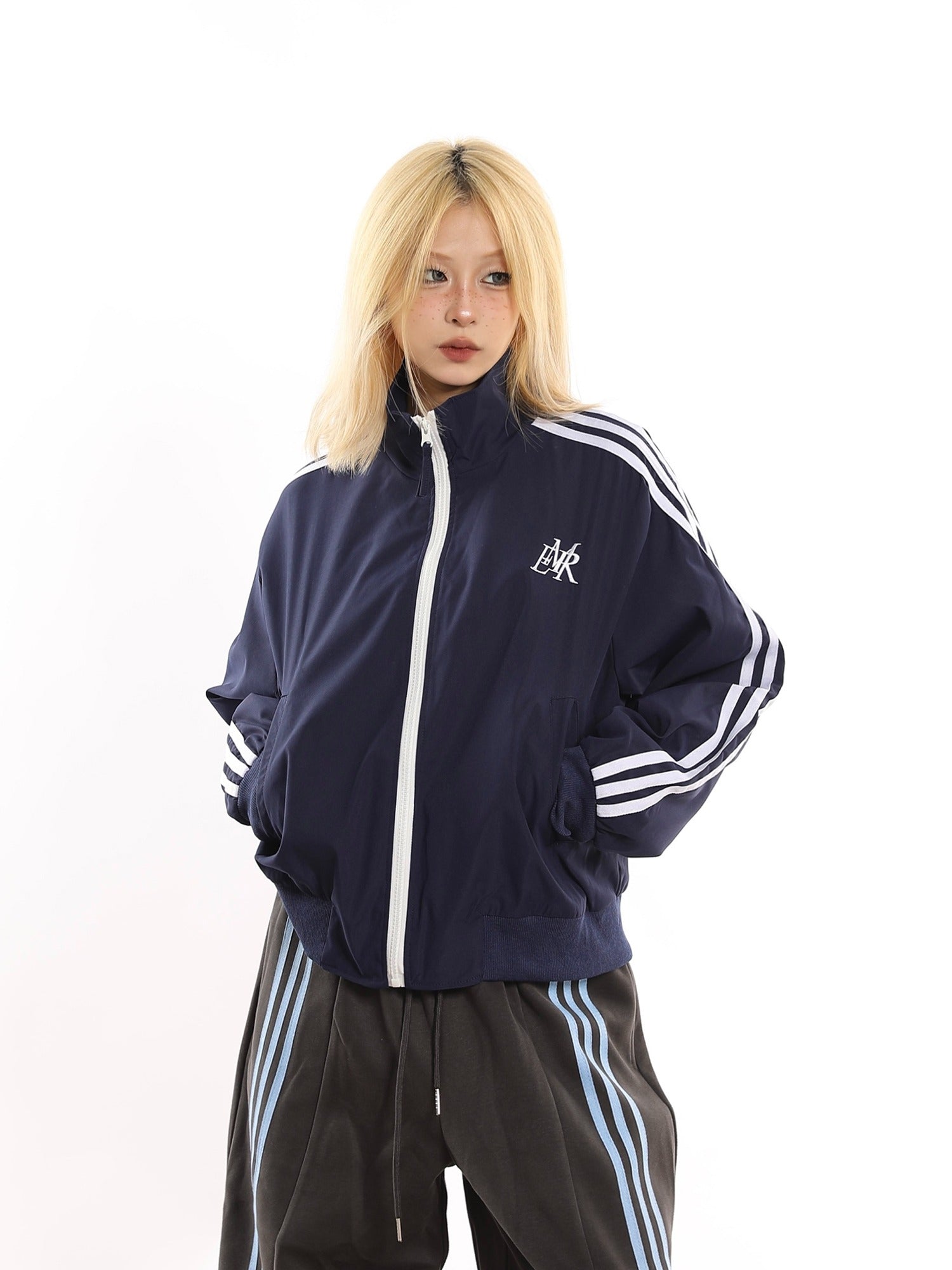 Athletic Three-Bar Track Jacket