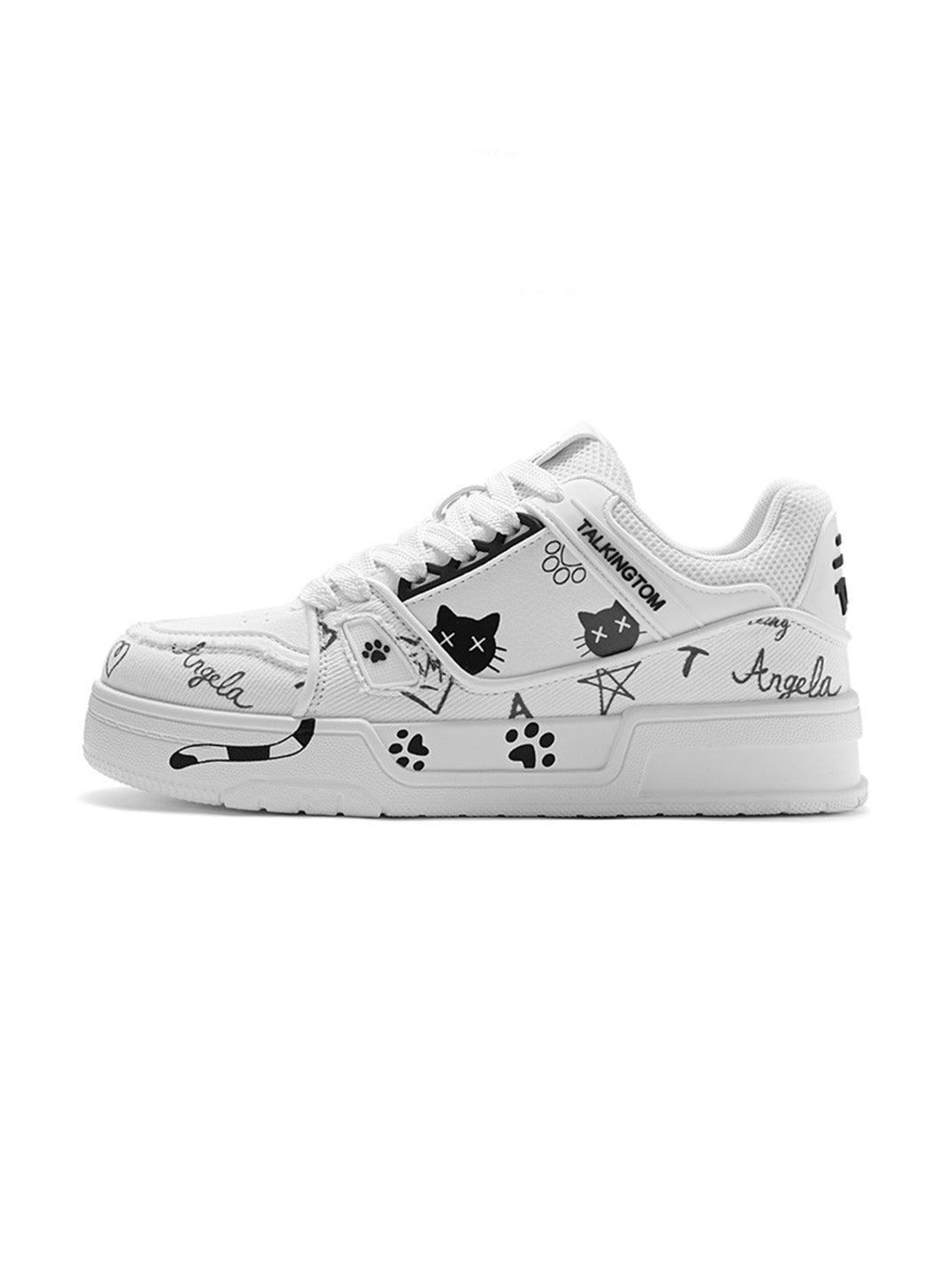 Anime Cat Graphic Low-Top Sneakers - View 8