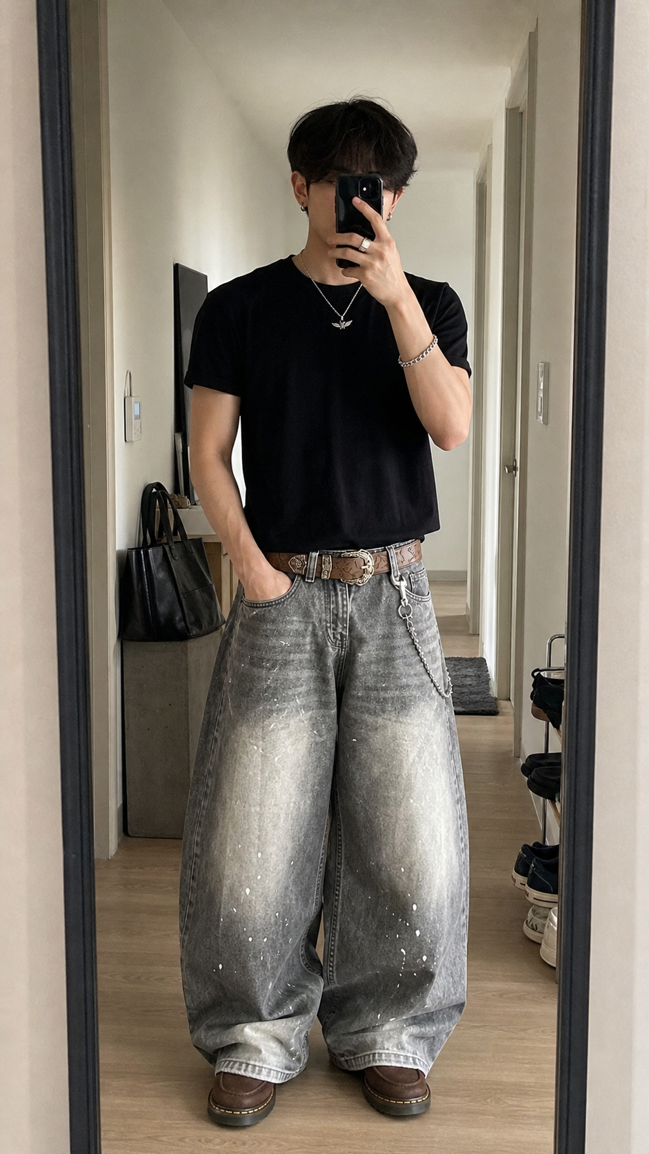 Ashwash Paint-Splatter Balloon Jeans UGC showcase 2
